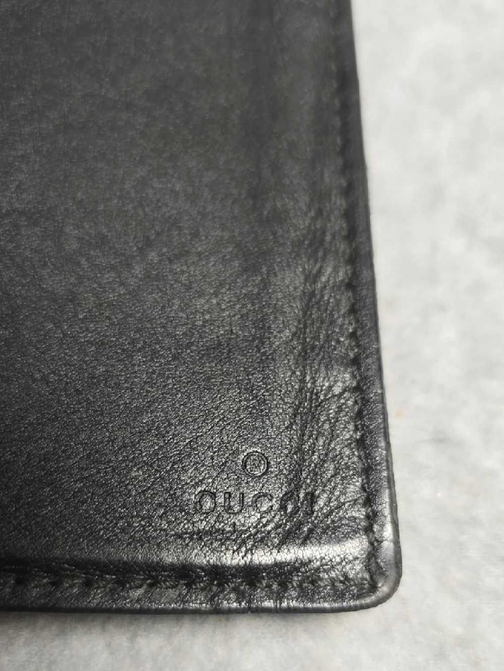 Gucci Guccissima Black Embossed GG Leather Long Wallet Vintage
